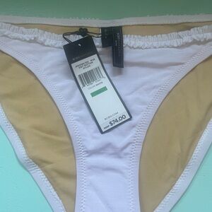 BCBG 💕 White/cream  ruffled Swim Bottom NWT